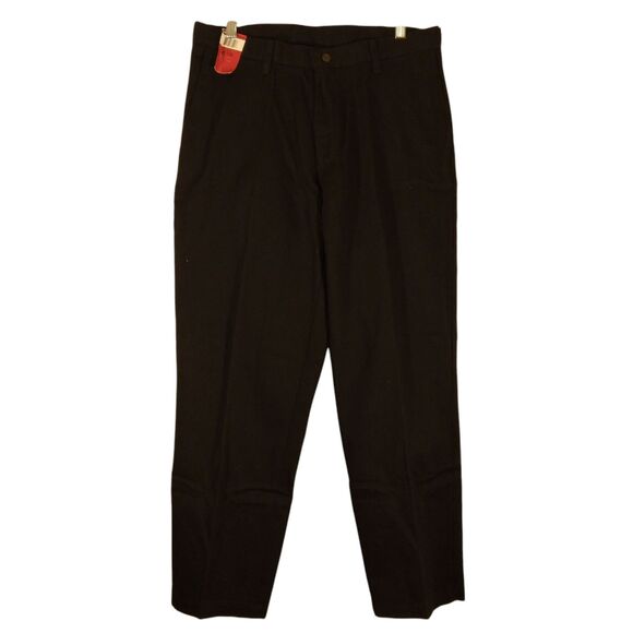Lee pants mens 34x30 black stain resistant khakis flat front chino wrinkle free - Picture 1 of 10